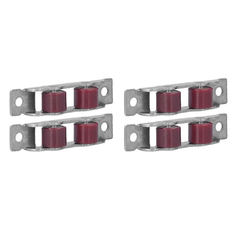 Rugged Stainless Steel Double Wheel Sliding Window And Door Roller Pulley 4 Pack with nylon wheels and copper grooves for smooth operation.