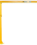 Job Site Ready Medium Duty Floor Mounted Jib Crane With 10 Foot Span And 1000 Lb Lifting Capacity Smooth 360 Degree Rotation and yellow steel construction