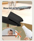 Slick Baby Edge Guard And Corner Protector With Heavy Duty NBR Foam No Sweat PreTaped Adhesive For Foolproof Setup shown during removal process.