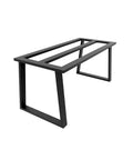 Beefy Heavy Duty Metal Table Frame For Granite Or Glass Tops with industrial style and powder coated finish, side view
