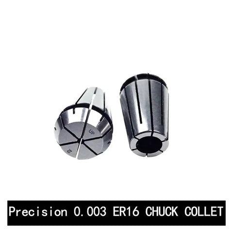 Premium Precision Er16 Collet Chuck Set 0.003 Runout Fits 3 To 10mm Tools For CNC Routers And Milling Machines With Wrench Included, showing two collets.