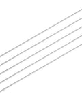 Five-piece set of Eowpower 304 stainless steel round capillary tubes, 3x2 mm OD/ID, 30 cm long.