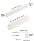 Diagram of 5 Pack Matte White Cabinet Handles For Kitchen Cabinets And Furniture Modern Drawer Pulls Center To Center Five Inches Length