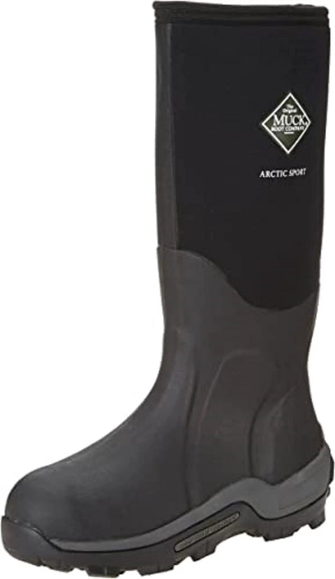 Mens Arctic Sport Tall Winter Boots In Black Featuring Heavy Duty Built Tough Outsole And Dang Snug Fleece Interior For Knockout Insulation