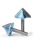 Precision 6mm Left And Right 90 Degree V Groove Router Bit For Wood Engraving, Sign Making And Cabinetry Projects With Ultra Sharp 1/4 In Shank Design For Flawless Bevel Cutting - two router bits with carbide tips.