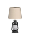 Single lamp from Set Of 2 Farmhouse Table Lamps For Living Room With 3 Way Dimmable Touch Control And USB Ports, rustic design.