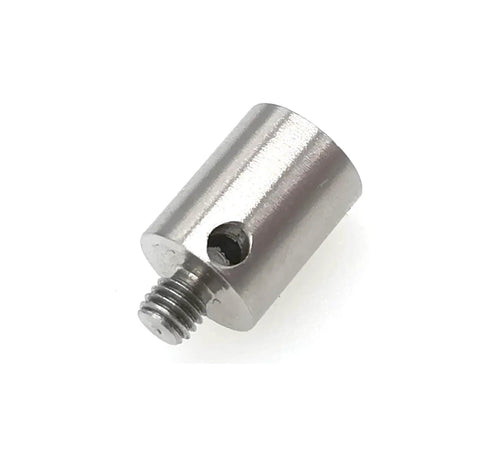 Stainless Steel CMM Probe Thread Adapter M3 To M4 With 7mm Diameter And 9mm Length Outer M3 Thread To Inner M4 Thread Fits Tormach Renishaw Haimer CMM Touch Probe Stylus Replacement, stainless adapter shown