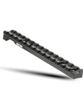 Extended Length Picatinny Rail Mount for Ruger 10/22 Rifles with Forward Extension, angled view