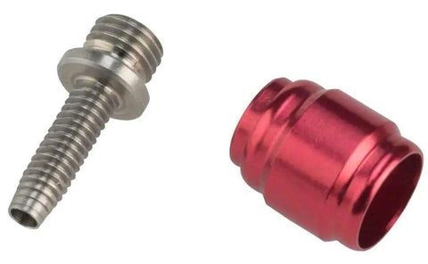 Close-up of 4 Sets Olive Connecting Inserts Fitting Kit For SRAM Avid Hydraulic Disc Brakes Stealth A Majig Hose Quick Install.