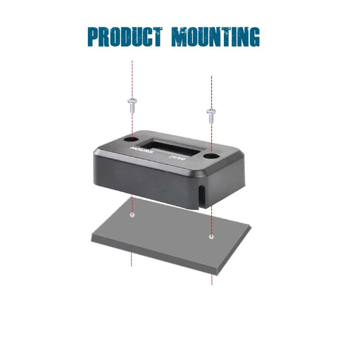 Digital Hour Meter for Gas Engines Waterproof Design mounting instructions with screws and base plate