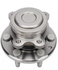 Front Wheel Bearing And Hub Assembly With ABS Encoder For 2015-2022 Chevy Colorado And GMC Canyon 2WD Models Easy Do It Yourself Replacement Quick Budget Friendly 6 Lug 4 Bolt Flange Complete Wheel Hub Unit front view