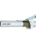 LockNLube Grease Gun Coupler XL, chrome-plated metal, side view