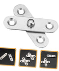 Heavy Duty Stainless Steel Concealed Pivot Hinges 360 Degree Rotation Self Closing Hidden Door Hinge System For Wardrobe Cabinets Bookcases And More 10 Pack Fondotin, shown in polished silver finish, with multiple installation views.