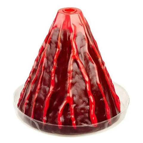 Hands On Erupting Cross Section Volcano Model For Kids 6 To 10 STEM Projects Back To School Classroom Experiments Realistic 11 Inch Volcano Interior Revealing Magma Chamber And Vents With Safe Eruption Materials For Teachers, showing red lava pathways on the surface.
