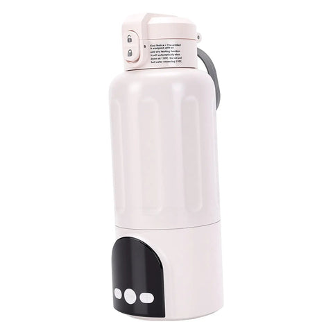 Game Changing Portable USB Rechargeable Electric Water Heater, 500 Ml Travel Heating Cup with 16000 Mah Battery side view.