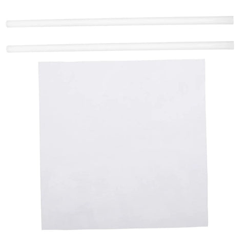 Friction Electrification Rod Set For Physics Experiments Two glass rods and a white cloth for static electricity lab kit.