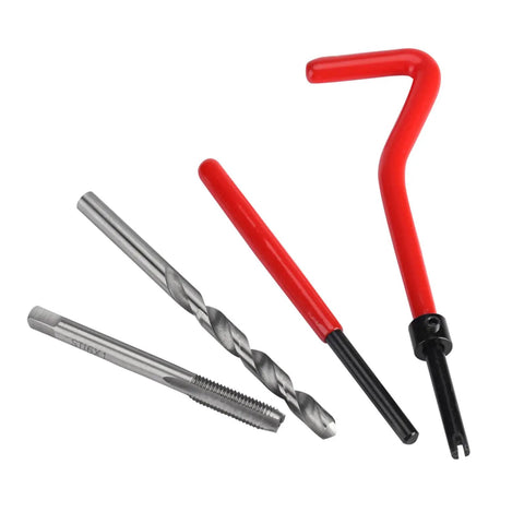 M6 Thread Repair Insert Kit: 30 Piece Hand Tool Set with Hardened Steel Inserts For Fast Fixin Stripped Threads And Restoring Original Screw Holes Like A Pro, tap, drill, insert tools