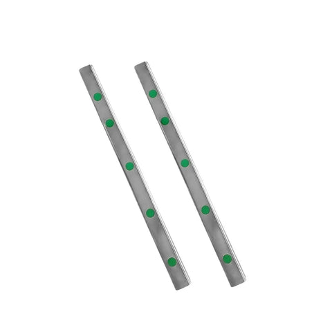 EGH30 Metal Linear Motion Guide Slider Two Pack Precision Rail For CNC Printers And Cutting Gear with green dots.