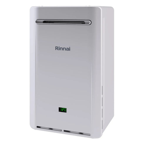 Natural Gas Tankless Water Heater Featuring Smart Circ Recirculation Pump That Syncs To Your Daily Grind For Always Hot Taps, sleek design.