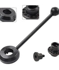 Heavy Duty Quill Handle For Bridgeport Series One Vertical Turret Milling Machine Replacement Fits One Inch Shaft, long black handle with hub.