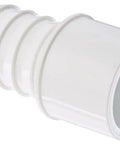 PVC Pipe Fitting Adapter 3/4 Inch Barbed to Spigot Schedule 40 White for connecting different pipe types, corrosion-resistant design
