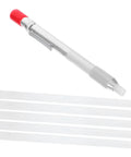 Soapstone Marking Pencil With Aluminum Holder For Welding Supplies, tool with heat resistant refills displayed below