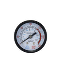 Front view of Air Pressure Gauge 0 To 180 Psi Center Back Mount 2 Inch Dial G1 Quarter Thread Built Tough with Brass Components