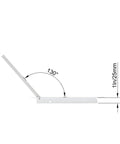 10 X 14 Inch White Steel Drywall Access Panel With Slick 145 Degree Swing Door Hidden Wire Cover For Plumbing And Electrical Upgrades No Sweat Install Rock Solid Frame side view with 130 degree angle