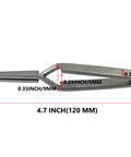 Pro Grade Lock Pinning And Rekeying Tweezers Set With Cross Locking Tips For Locksmiths Stainless Steel, 120mm, side view, dimensions marked