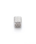 Hella Sparkling Diamond Charm Spacer Beads For Slick DIY Silver Jewelry Craft Projects With Smooth Grip and Dope Gap Fillers. White diamond bead with intricate design.