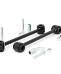 Rear Sway Bar Links For 1997 To 2006 Jeep Wrangler TJ 4 To 6 Inch Lift Beefier Steel Black Powder Coat Easy At Home Install Hardware Included Lifetime Warranty, black steel with hardware