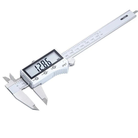 0-300mm IP67 Digital Caliper 12 Inch Stainless Steel showing display with measurement and jaws open