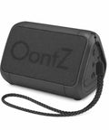 Ultra Portable Bluetooth Speaker With 14 Hours Of Play Time, 100 Ft Wireless Range, Waterproof Design, black, side view with strap