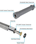 60 Inch Pre Rinse Sprayer Hose With Heat Resistant Handle Pro Grade Replacement components including adapters and fittings