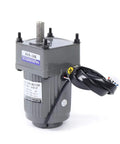 Ac Gear Reduction Motor With Adjustable Speed Controller 110V 15 Watt 0 To 125 Rpm Quiet Operation showing gray motor with 10 mm shaft.