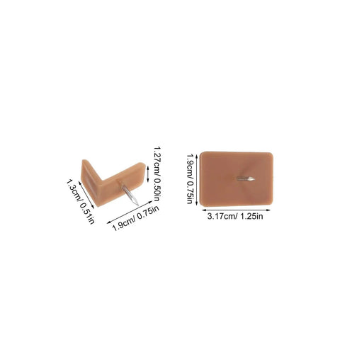 20 Piece Plastic Drawer Stops And L Shape Furniture Glides With Iron Nails For Dressers Noise Reduction And Stable Nail On Sliders