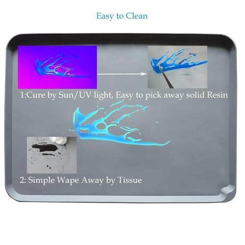 Silicone Resin Cleanup Mat And Transfer Surface For 3D Printers 550mm By 375mm Gray Protects Your Counter Desk From Resin Spills Easy Clean.