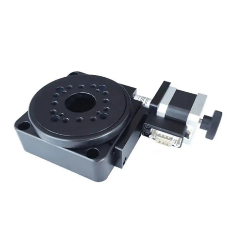 Motorized Rotary Positioning Stage PTGD201 Top Notch Precision Electric Rotary Table, 100mm bearing, side view