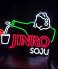 Soju Neon Sign LED Bar Light With Frog Design For Home Bar Club And Party Seventeen Point Seven Inch Wall Decor