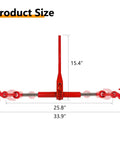 Heavy Duty Ratchet Binders Three Eighths To One Half Inch Four Pack Nine Thousand Two Hundred Fifteen Lbs Working Load G70 Hooks