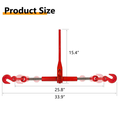 Heavy Duty Ratchet Binders Three Eighths To One Half Inch Four Pack Nine Thousand Two Hundred Fifteen Lbs Working Load G70 Hooks