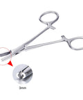 3mm Jaw Piercing Ball Removal Tool Stainless Steel Dermal Anchor Forceps For Dermal Tops Unscrew Or Screw Ball Pliers For Nose Septum Earrings And Lip Ring Easy Removal And Insertion With Minimal Effort, 3mm jaw tips
