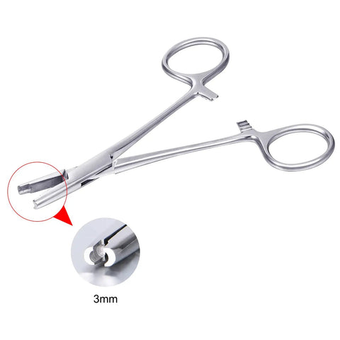 3mm Jaw Piercing Ball Removal Tool Stainless Steel Dermal Anchor Forceps For Dermal Tops Unscrew Or Screw Ball Pliers For Nose Septum Earrings And Lip Ring Easy Removal And Insertion With Minimal Effort, 3mm jaw tips