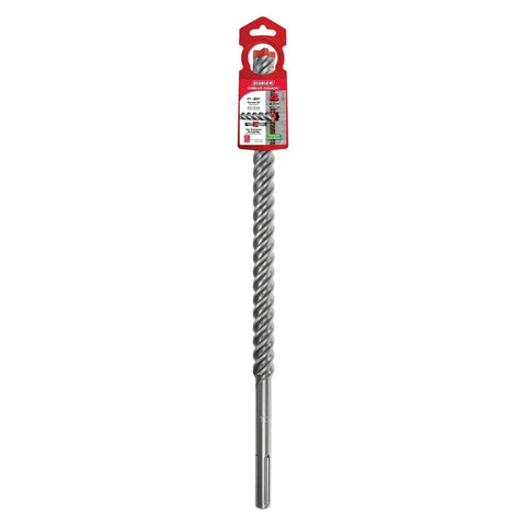Rebar Demon SDS Max 4 Cutter Full Carbide Head Hammer Drill Bit One Inch Diameter Twenty One Inch Length