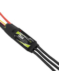 Mantis Slim G2 30A ESC for RC Airplane 2 to 4S with 6V 3A SBEC, showing wiring and label details for plug and play setup.