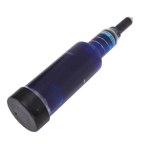 1.5 Oz Pre Loaded Chainsaw Bar Grease With Transparent Window for Easy Lubricant Check in blue tube, angled view