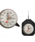 Dual Pointer Analog Tension Gauge For Precise Push And Pull Force Measurement From 30g To 500g With High Accuracy 0.02 N Wide Range Tension Gauge For Lab Shop And DIY Projects, black analog dial