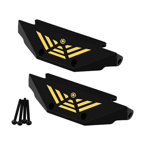 Brass Black Coated Side Plates And Pedal Body Bracket For 1 24 Axial AX24 RC Crawler Chassis Upgrade Beefy Metal Parts.
