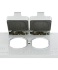 Made In The USA Weatherproof Electrical Outlet Box Cover 1 Gang For Duplex Receptacle Horizontal White Diecast Zamak Alloy Built To Last