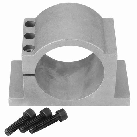 Heavy Duty Cnc Spindle Motor Mount Bracket Locks Down 80Mm And 100Mm Sizes with a cast aluminum design and black screws.